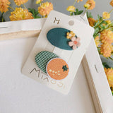 CHILDRENS OVAL EMBROIDERED PATCH HAIRPIN_CWAHA1845