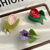 SPRING FLOWER ACETATE CLAW TULIP HAIR CLIP_CWAHA5901