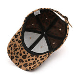 CORDUROY LEOPARD BASEBALL CAP WARM SUN HAT_CWAH2834