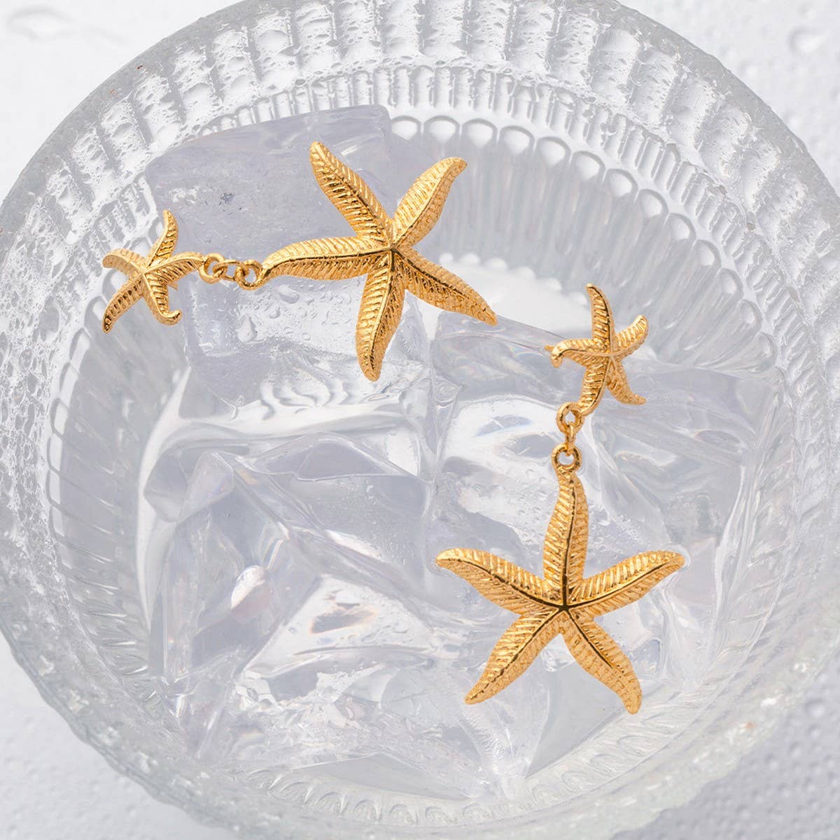 RETRO SIMPLE OCEAN EARRINGS STARFISH EARRINGS_CWASC1662
