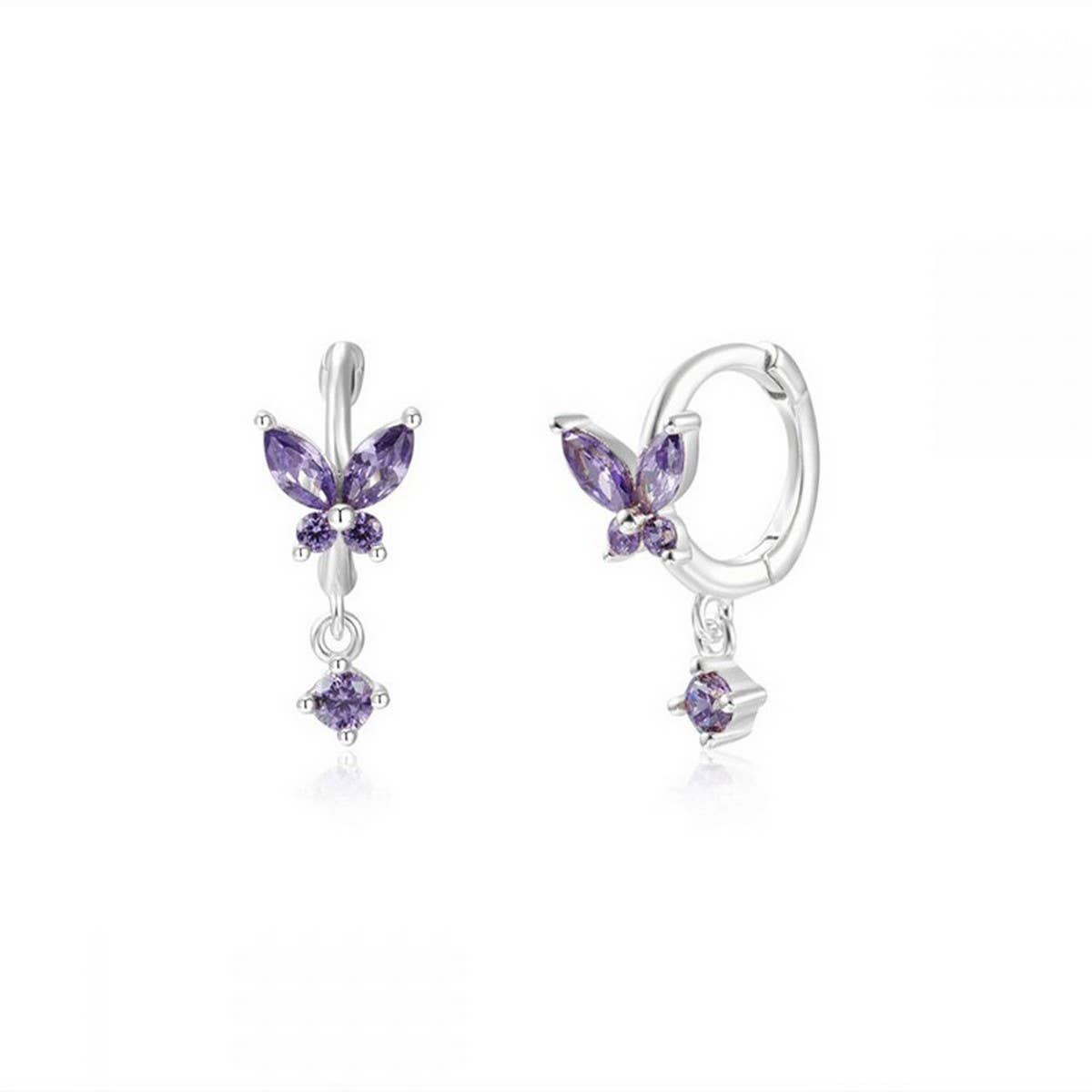 MULTICOLOR BUTTERFLY SIMPLE TEMPERAMENT EARRINGS_CWAJE1721