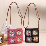 RETRO SQUARE HOLLOW FLOWER CROSSBODY STRAW BAG_CWAB1863