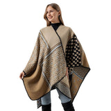 SHAWL SCARF FAUX CASHMERE SLIT CAPE_CWASC2261