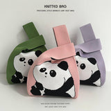 CARTOON PANDA 2024 NEW KNITTED HANDBAG_CWAB2385