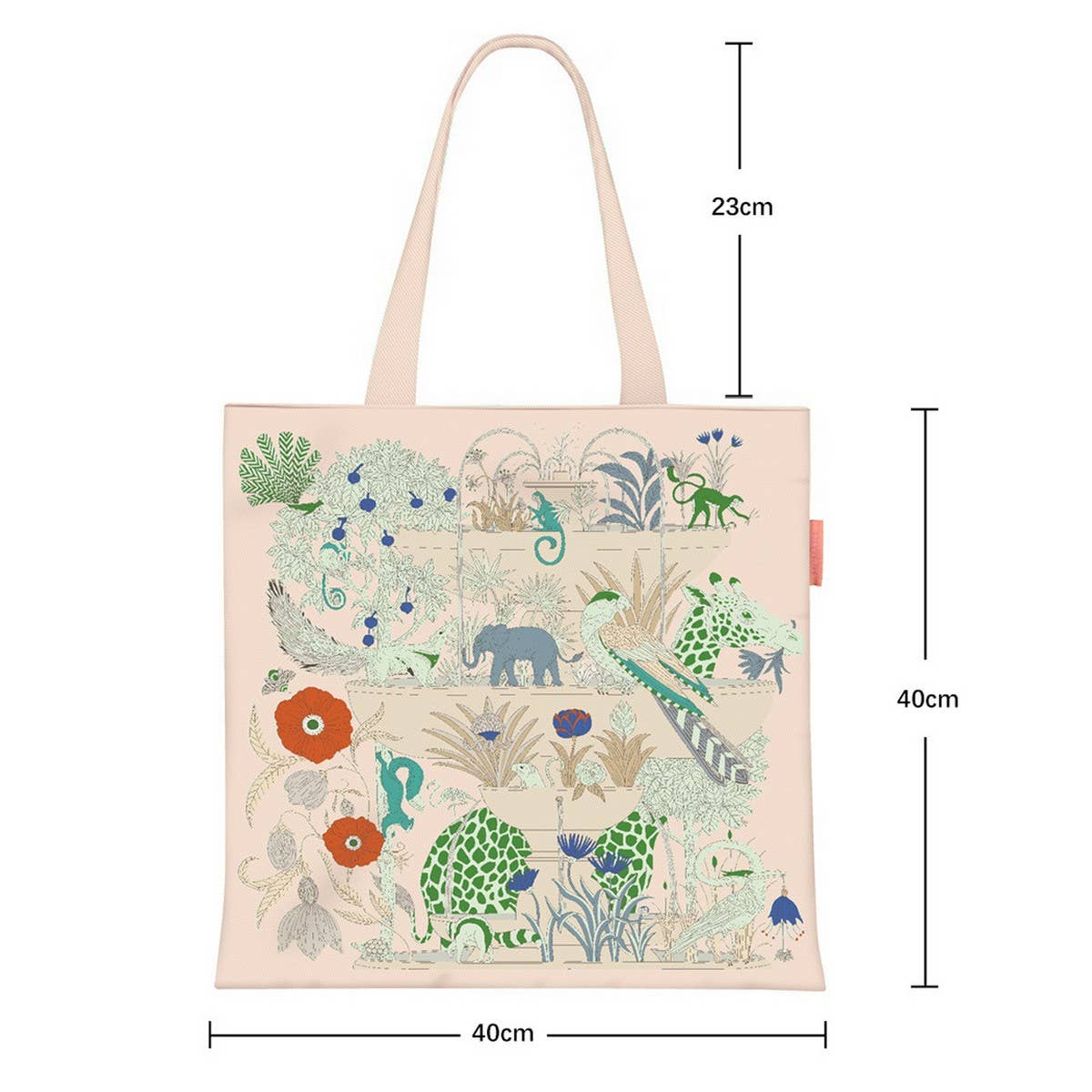 ANIMAL FLORAL CANVAS TOTE BAG FOR WOMEN_CWAB5128