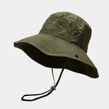 Vintage Wide Brim Sun Hat With Wind Strap_Cwah3873