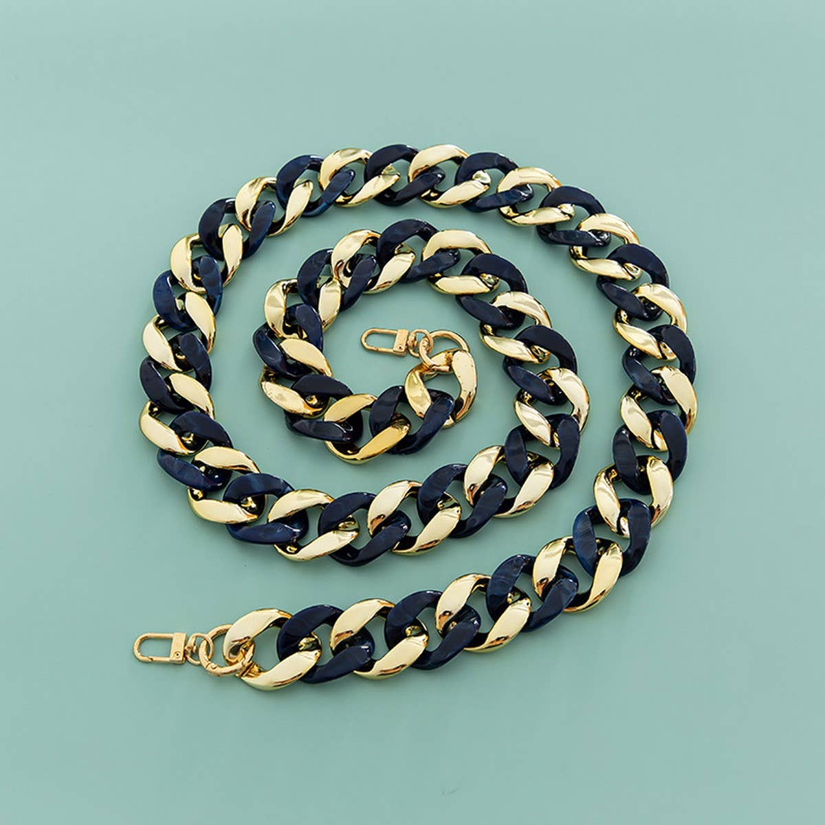 LARGE RESIN ACRYLIC BAG CHAIN WIDE SHOULDER STRAP_CWMM5097