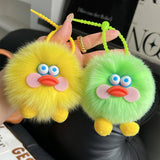 CARTOON DOLL PLUSH DUCK CAR KEYCHAIN PENDANT_CWMM2496