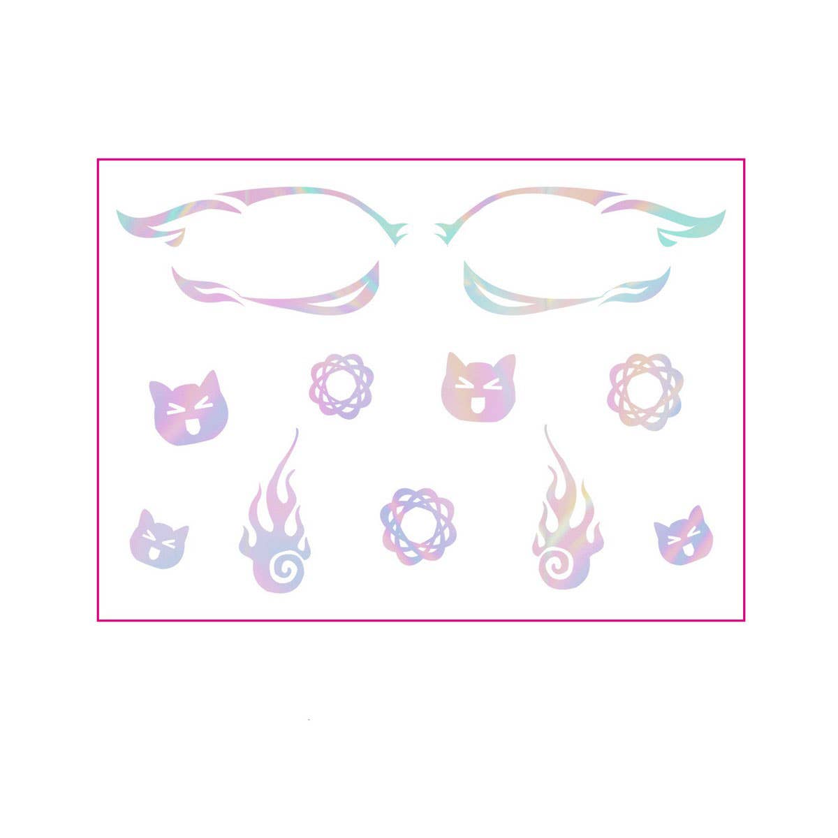 HOLOGRAPHIC EYELINER TATTOOS BUTTERFLY MAKEUP_CWMM8392