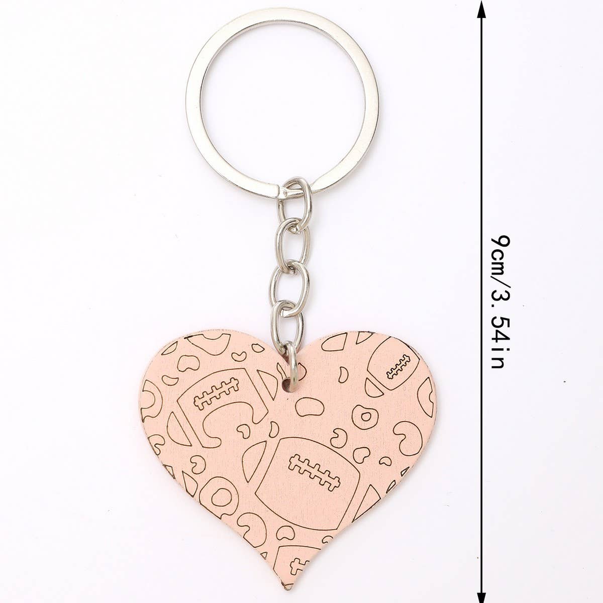 HEART SHAPED WOODEN KEYCHAIN PENDANT_CWMM0586