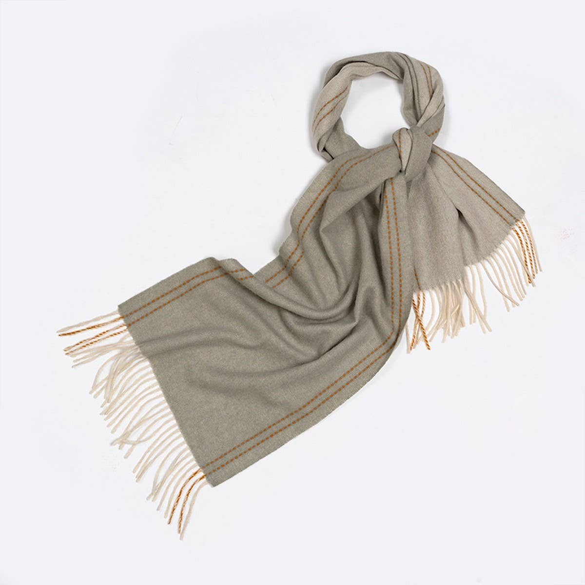 100% WOOL DOUBLE SIDED SCARF WARM UNISEX SHAWL_CWASC2306