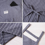 POLYESTER COTTON STRIPES APRON WITH POCKETS BULK_CWMM2038