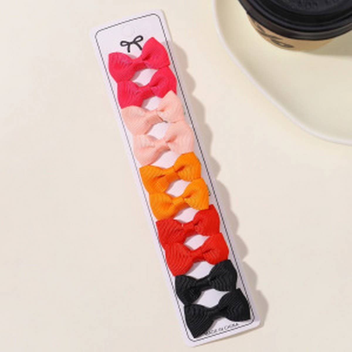 KIDS BOW HAIR CLIPS WITH NECK BOW DESIGN_CWAHA6727