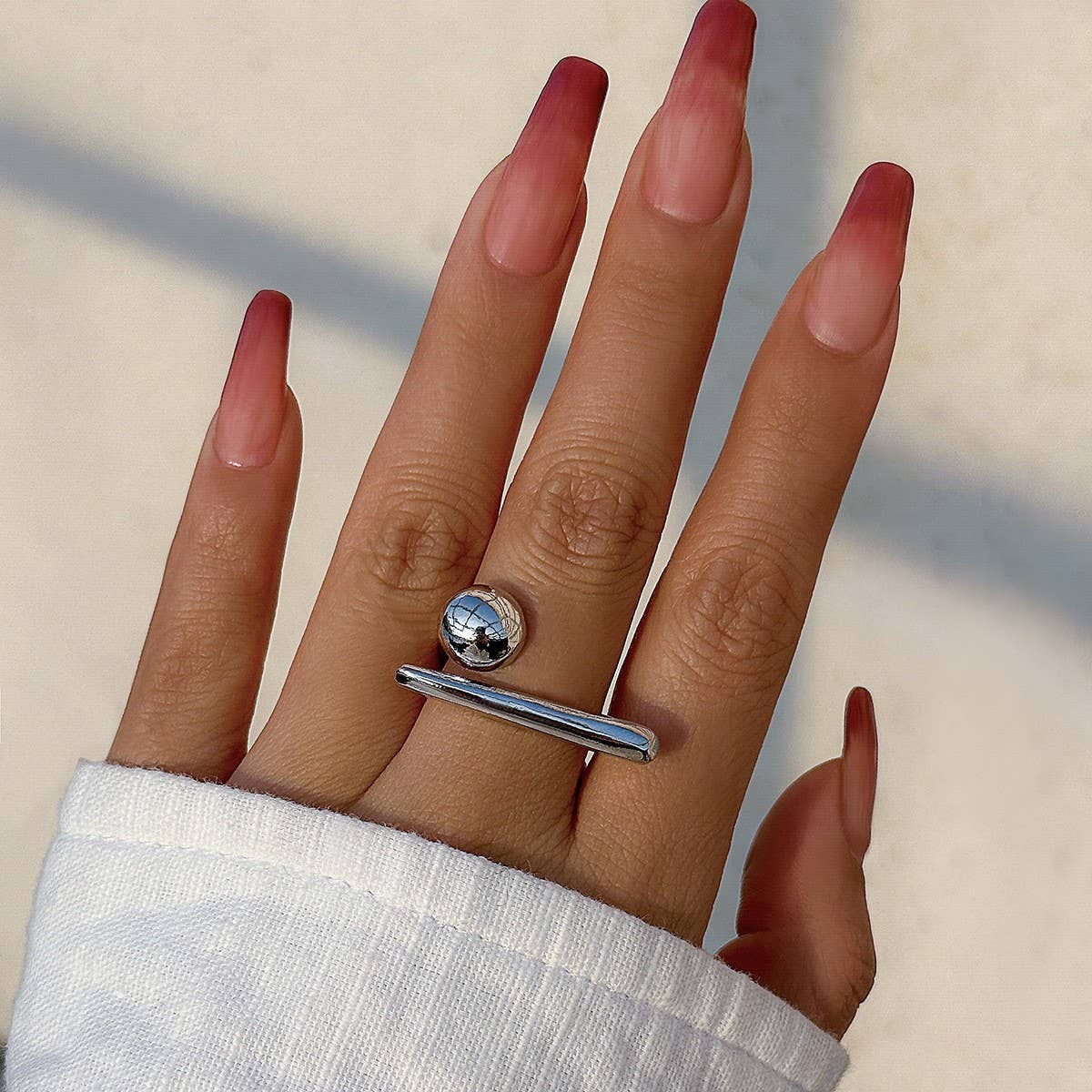 SIMPLE ASYMMETRICAL STATEMENT FRENCH RING_CWAJE1926