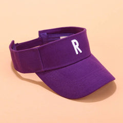 EMBROIDERED LETTER VISOR HAT SUMMER SUNSHADE CAP_CWAH3284