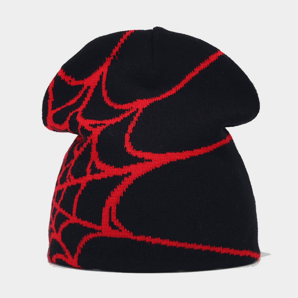 OUTDOOR SPIDER WEB JACQUARD KNITTED HAT_CWAH1599