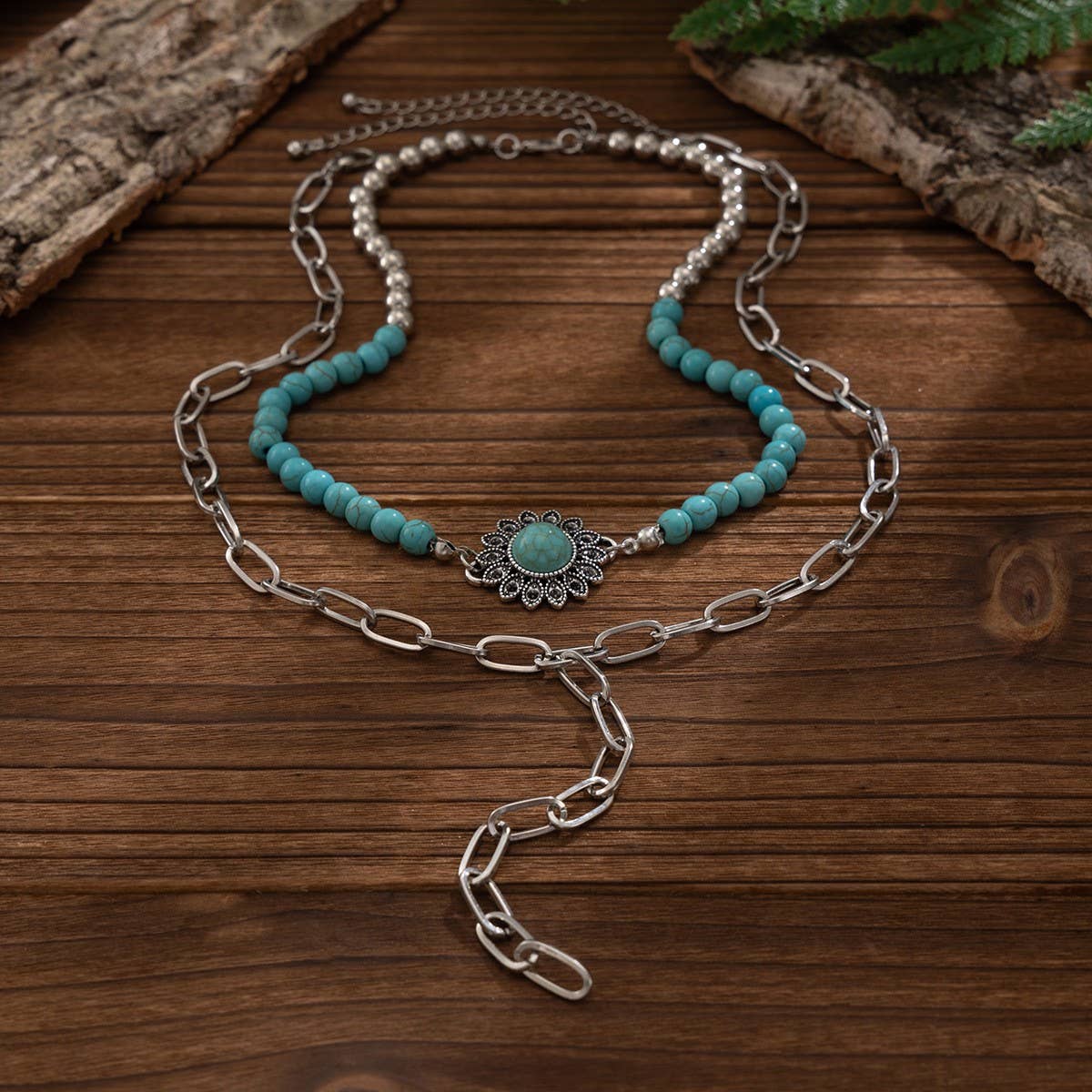 FASHIONABLE AND SIMPLE MULTI LAYER ALLOY NECKLACE_CWMM3188