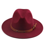 Solid English Woolen Flat Jazz Top Hat