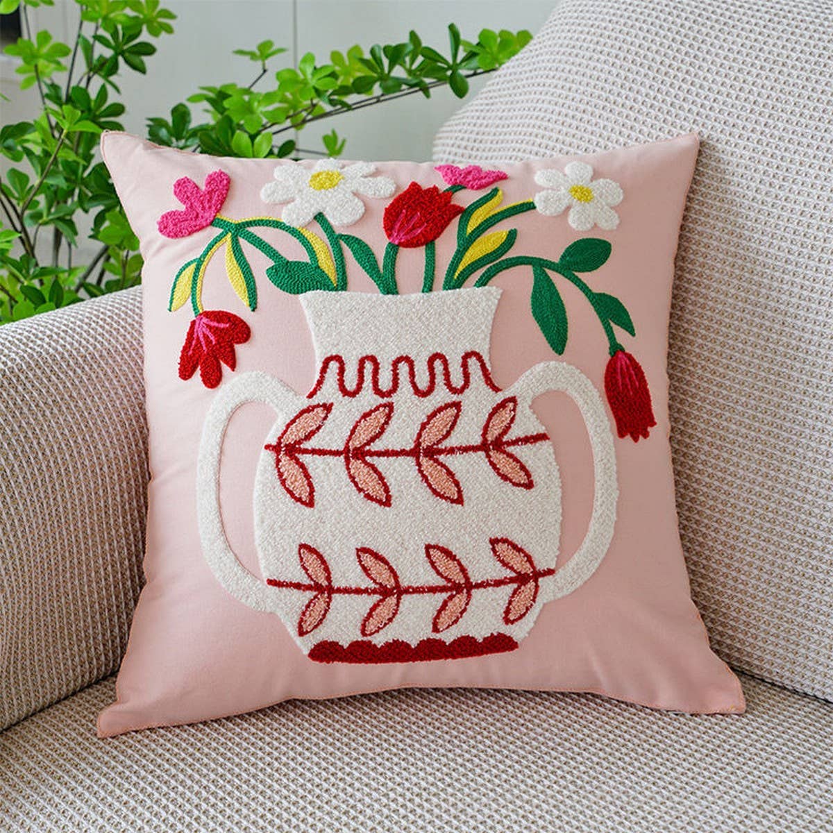 LUXURY EMBROIDERED THROW PILLOW COVER FOR SOFA BED_CWMM7681