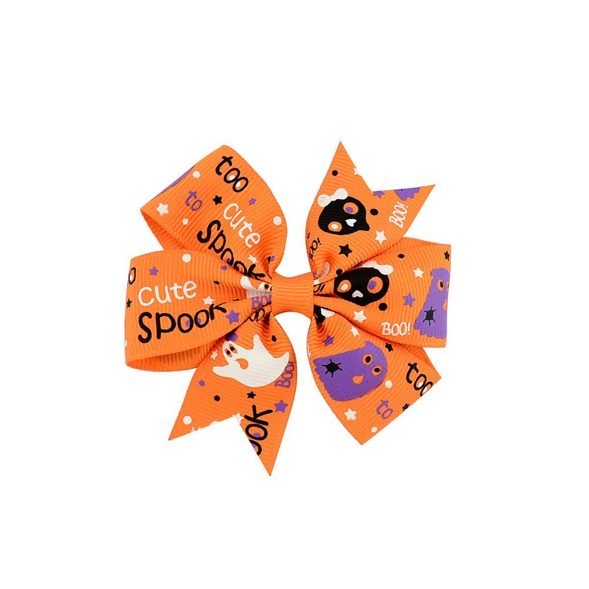 HALLOWEEN KIDS GROSGRAIN BOW HAIR CLIP_CWAHA6686