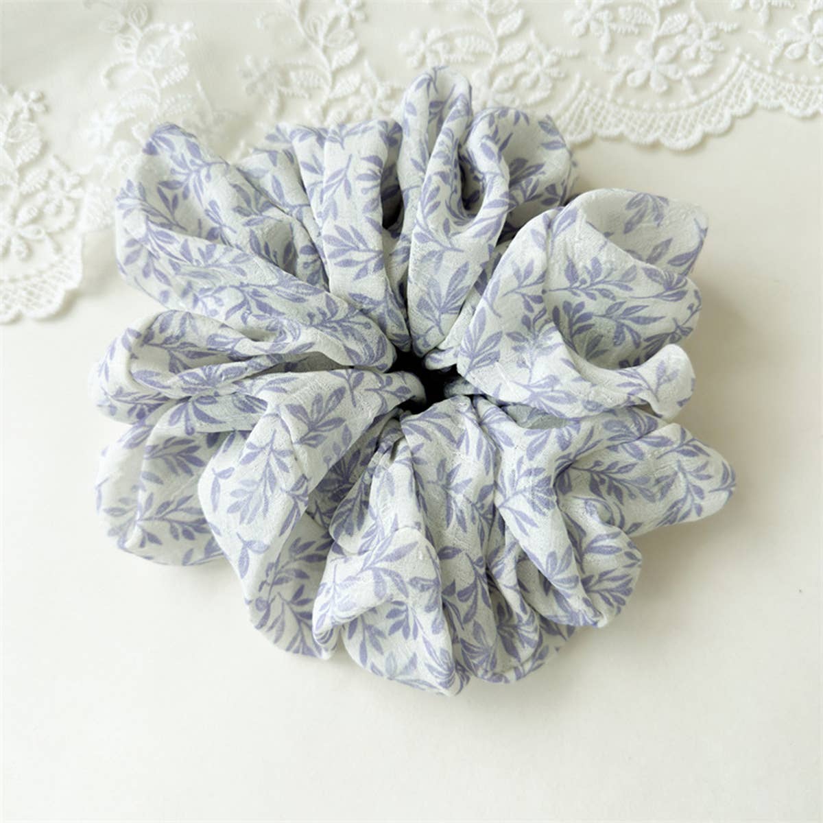 Ink Print Wide Hair Scrunchie High Elastic_Cwaha07607