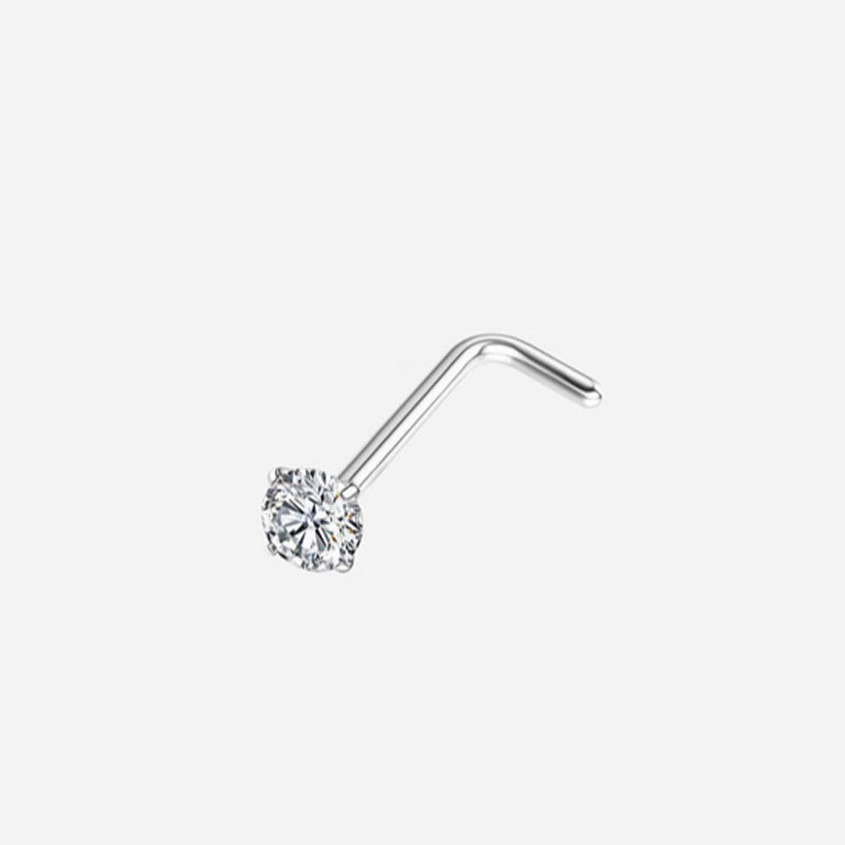 STEEL NOSE STUD WITH 5A ZIRCON ON STRAIGHT BAR_CWMM9600