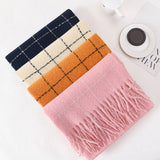 DOUBLE SIDED PLAID SCARF FOR WOMEN WINTER CHIC_CWASC0401