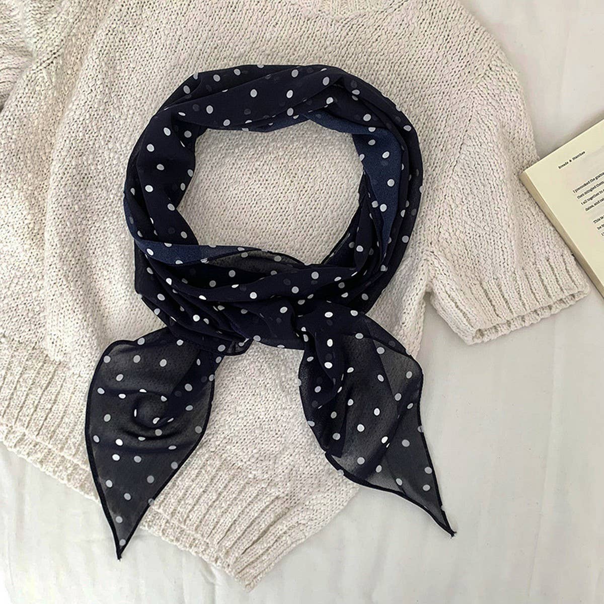 CHIFFON SCARF VERSATILE NECK WRAP HAIR ACCESSORY_CWASC1977