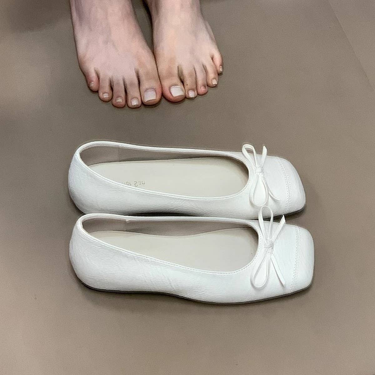 HIDDEN HEEL BOW LOAFERS FOR WORK COMFORT_CWSHF0159