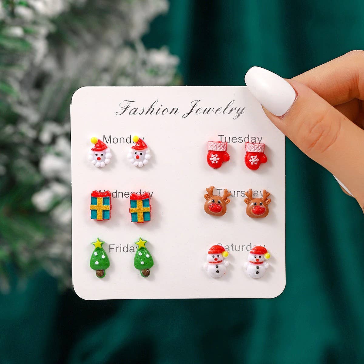 CHRISTMAS NEW CREATIVE CARTOON EARRING COMBINATION_CWMM2613