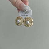 FASHIONABLE DISC PEARL EARRINGS_CWAJE1305