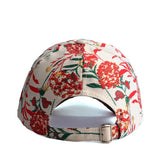 BLUE RED DANDELION JACQUARD BASEBALL CAP SUN HAT_CWAH0991