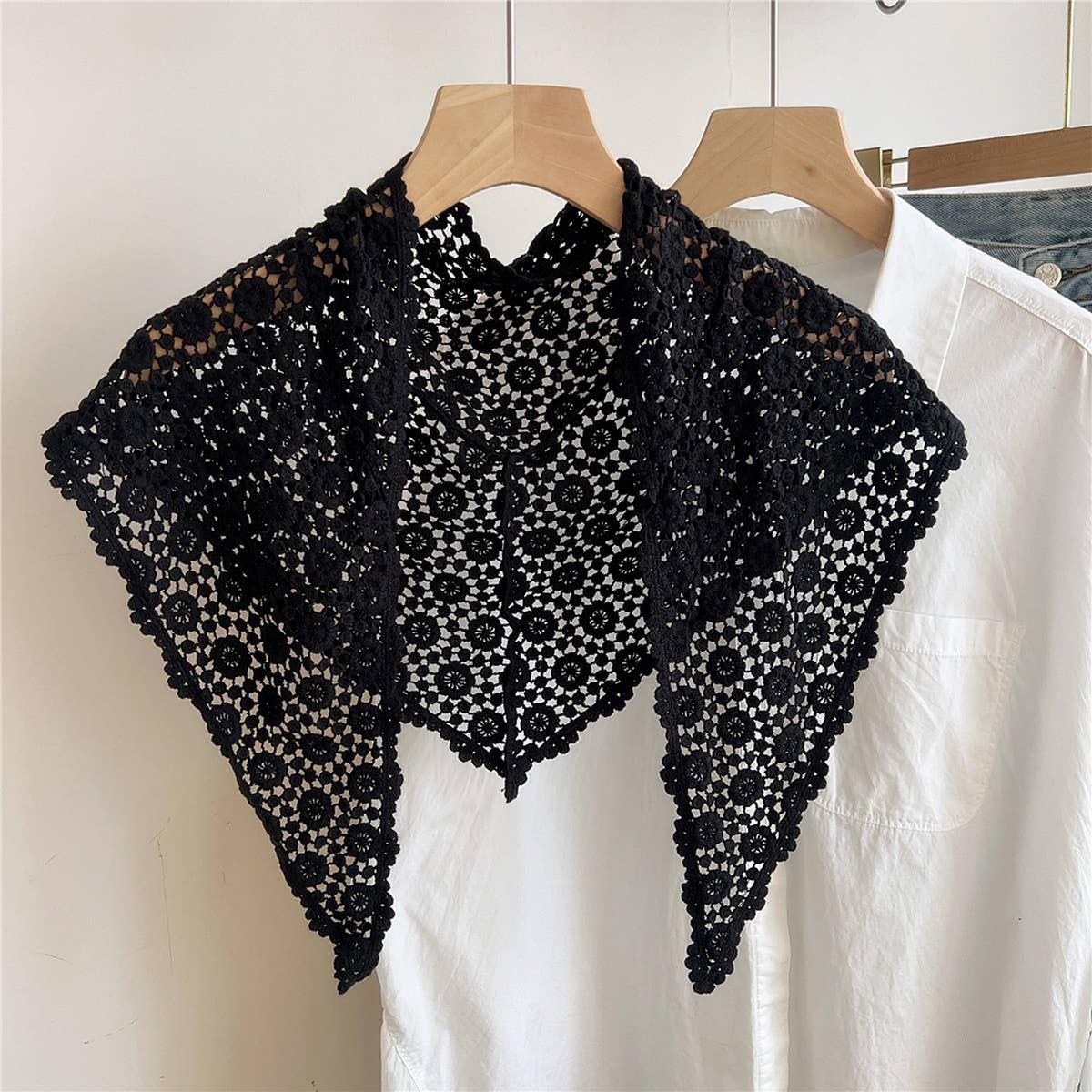 BOHO COTTON TRIANGLE SCARF SUMMER NECK WRAP_CWASC0842