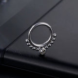 GEOMETRIC TITANIUM NOSE STUD WITH ZIRCON_CWMM9527