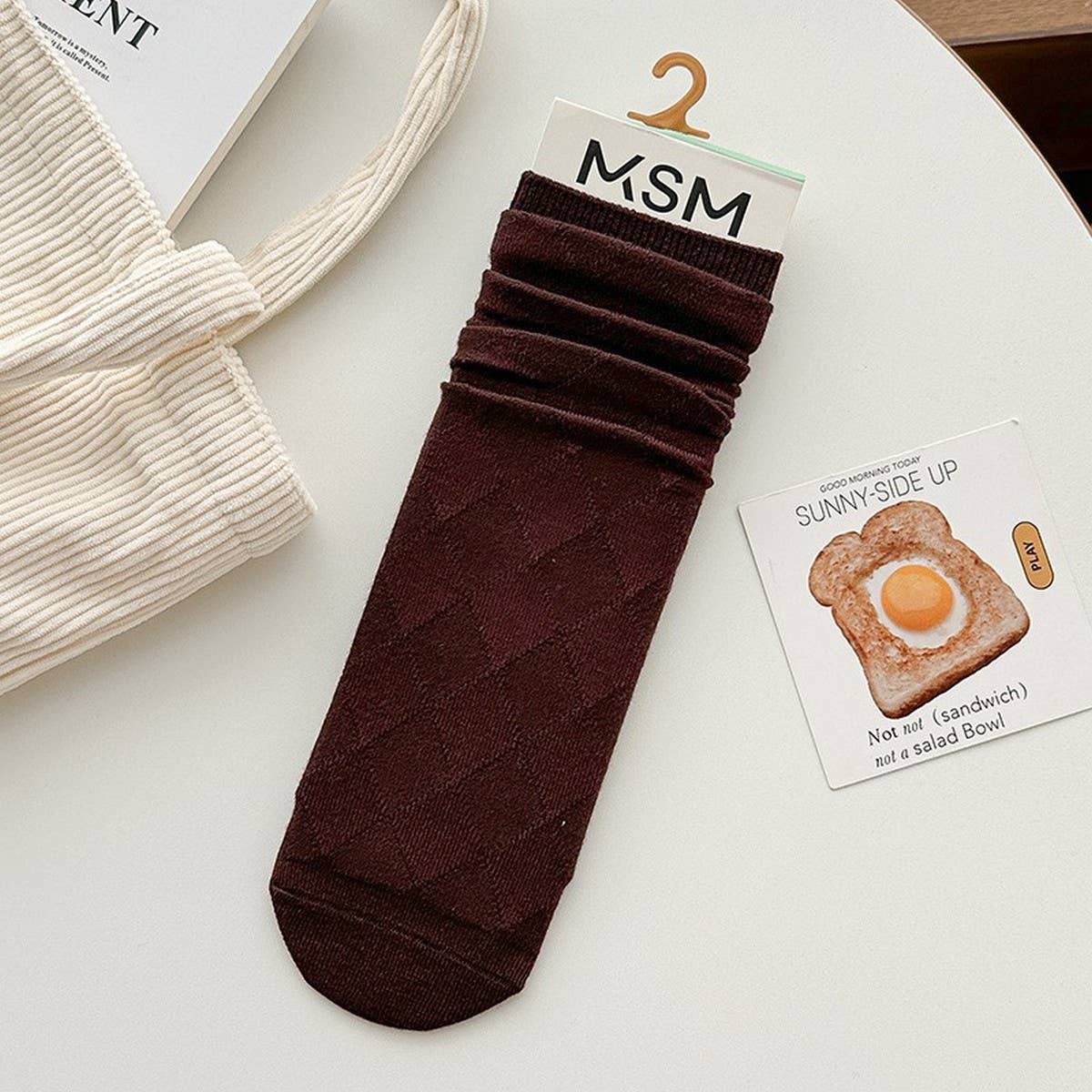 AUTUMN AND WINTER ALL MATCH MID CALF SOCKS_CWMS1066