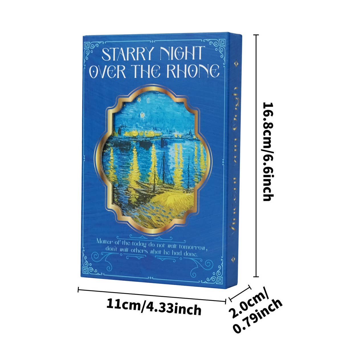 Vintage Oil Painting Star And Moon Blue Notebook_Cwmm1842