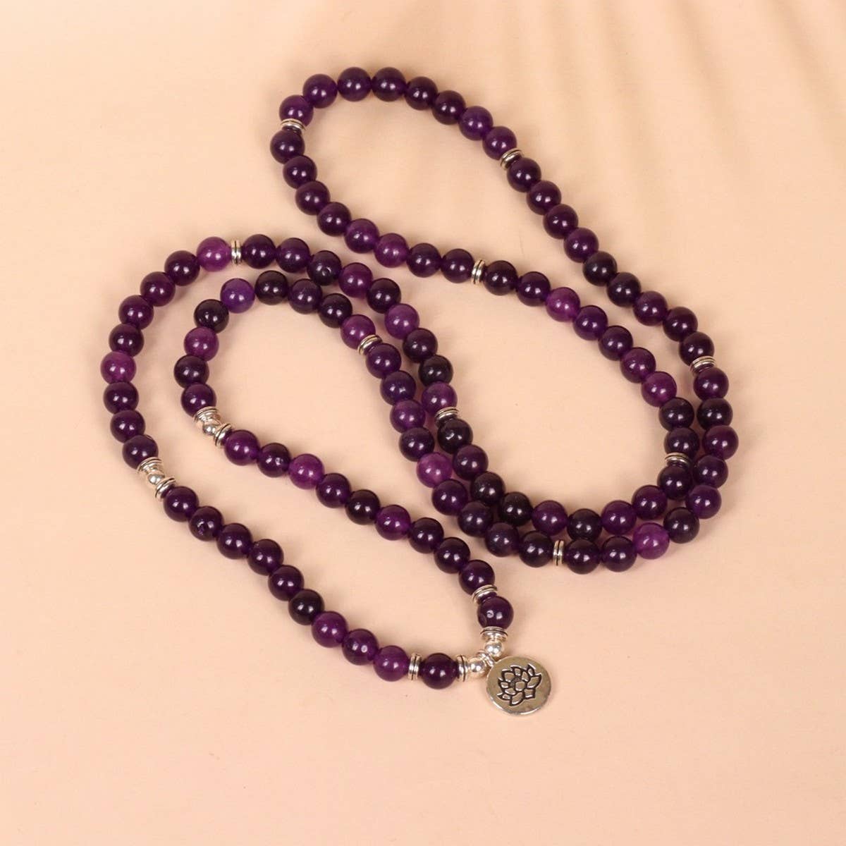 108 PURPLE BEADED BRACELETS WITH STRETCHY BANDS_CWAJE3940