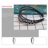 ACETATE GEOMETRIC BLACK PEARL HEADBAND_CWAHA4360
