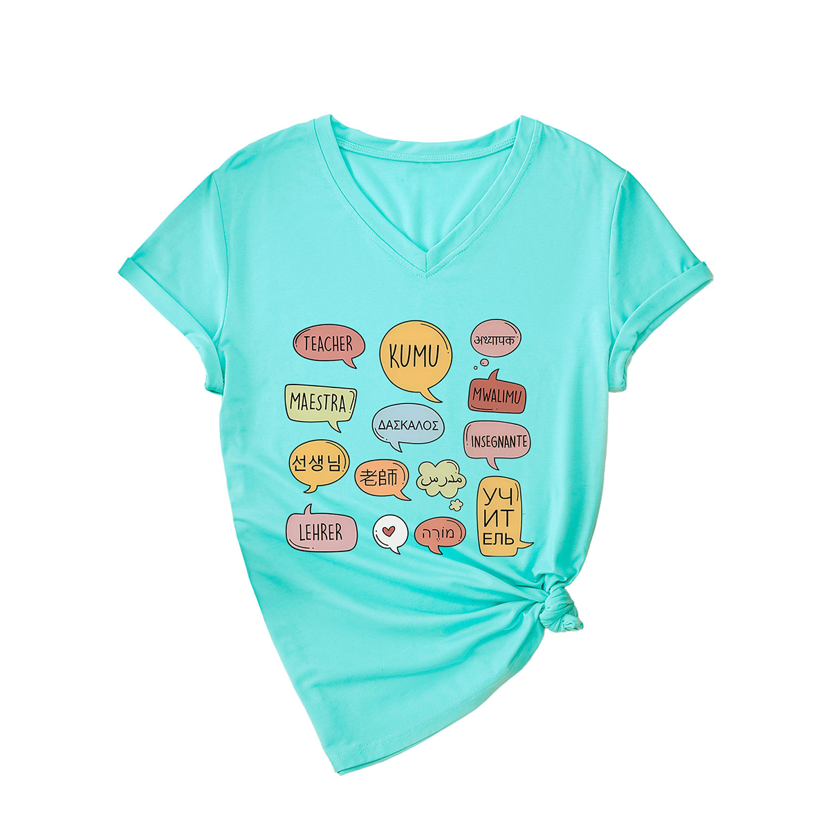 Women Teaching Teev Neck Teacher Shirt_Cwttsl0478