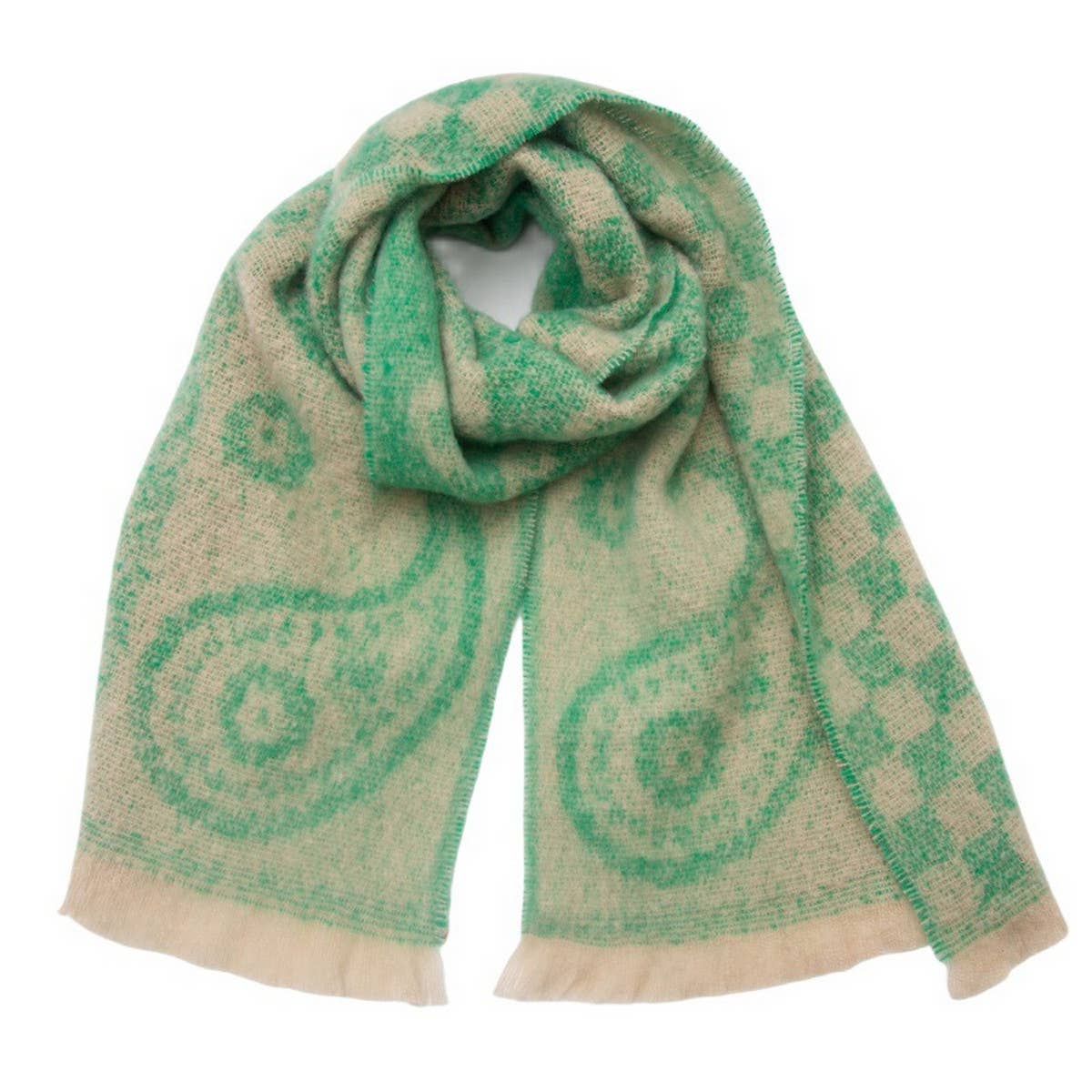 PAISLEY JACQUARD SCARF UNISEX WINTER SHAWL WRAP_CWASC0862