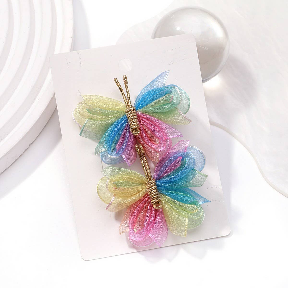 SHEER GRADIENT BUTTERFLY HAIR CLIP SET FOR GIRLS_CWAHA6746