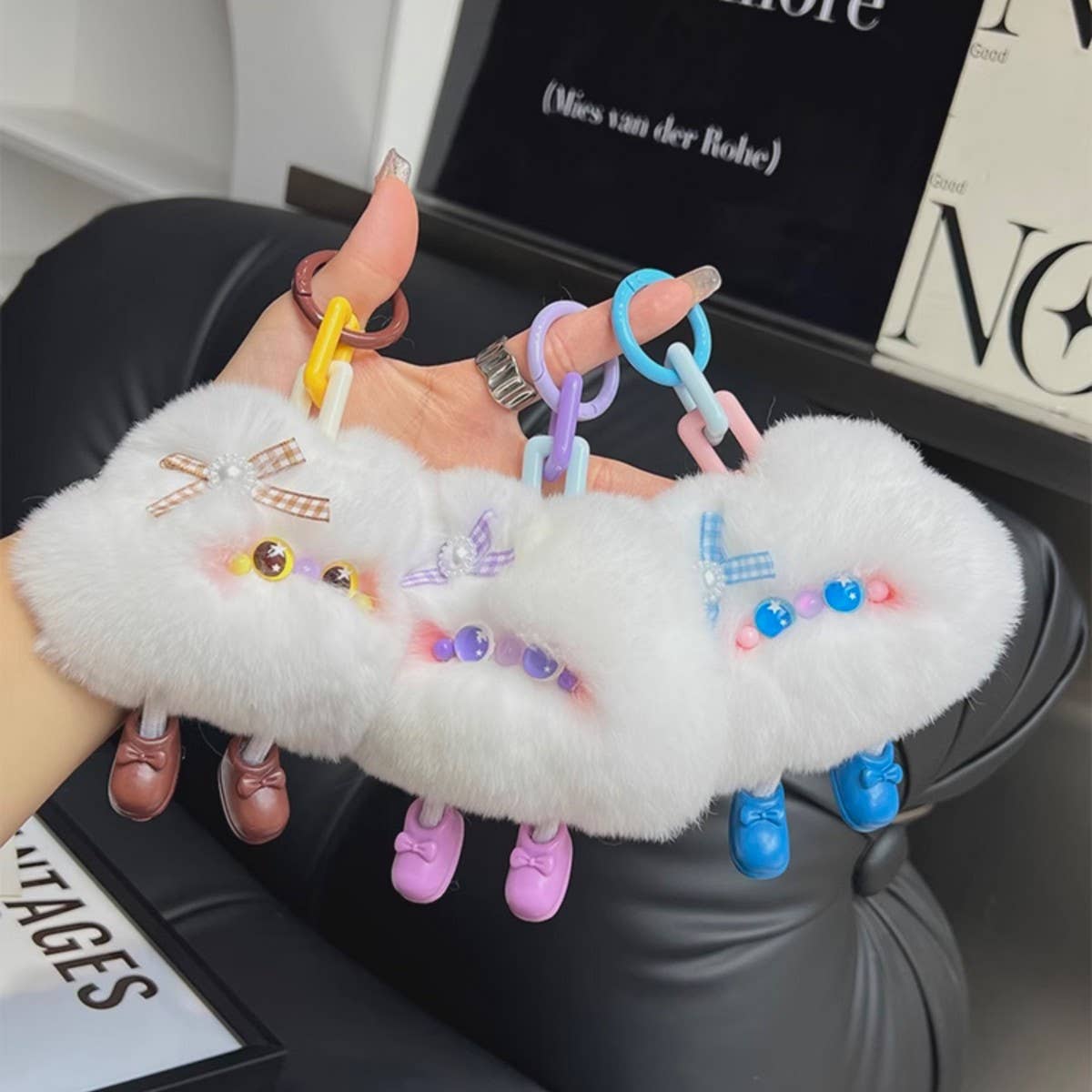 CUTE PLUSH CLOUD CAR KEYCHAIN BAG PENDANT_CWMM2585
