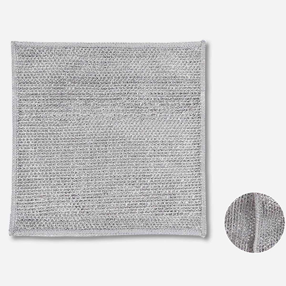 Cwmm8408_Non-Stick Silver Stainless Steel Dishwashing Cloth