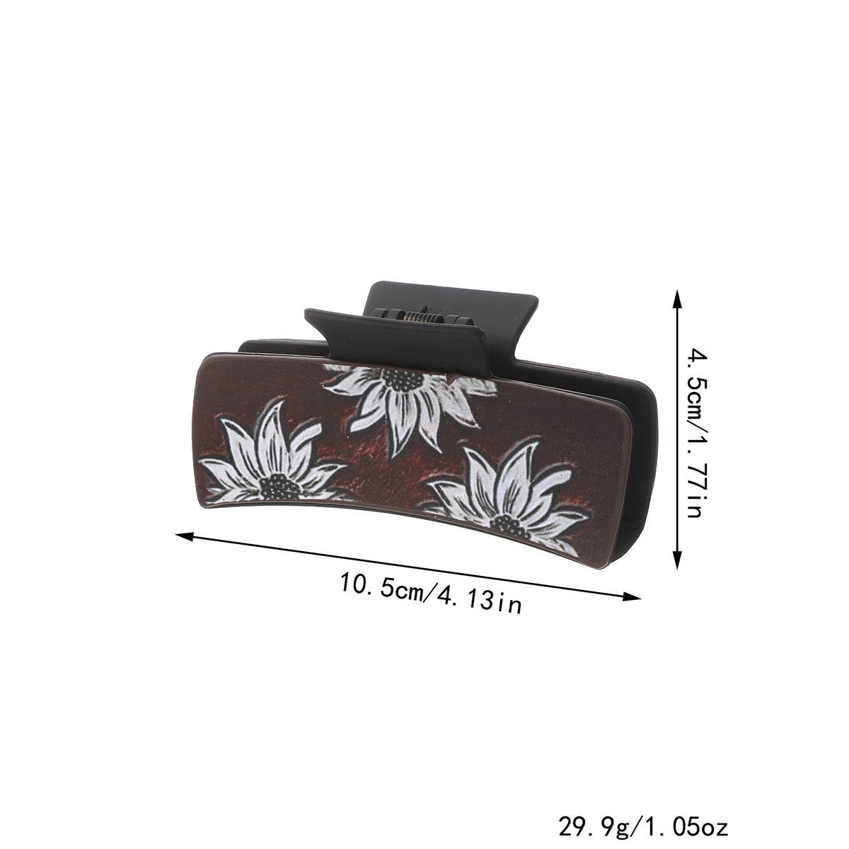 Western Cowgirl Hair Claw -Horsehair Leather Clip_Cwaha07309