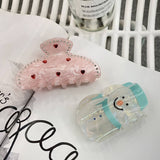 Valentine Heart Acrylic Hair Claw Clip Cute Style
