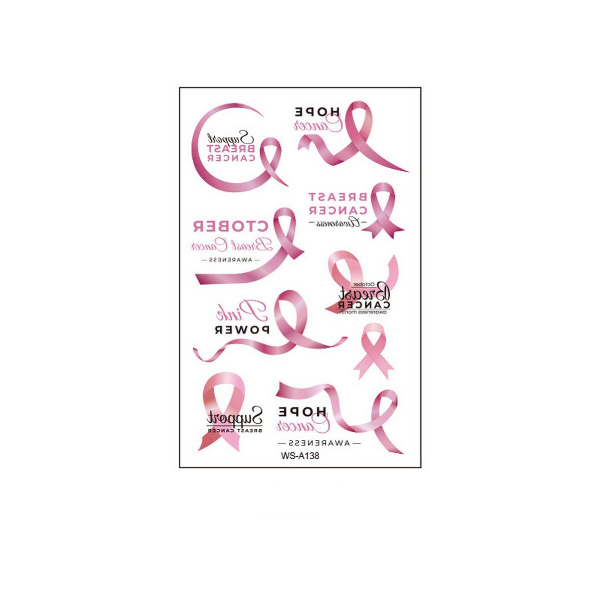 PINK RIBBON TATTOOS BREAST CANCER AWARENESS_CWMM8380