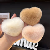 CUTE REX RABBIT HEART HAIR CLIP FLUFFY BB PIN_CWAHA3309