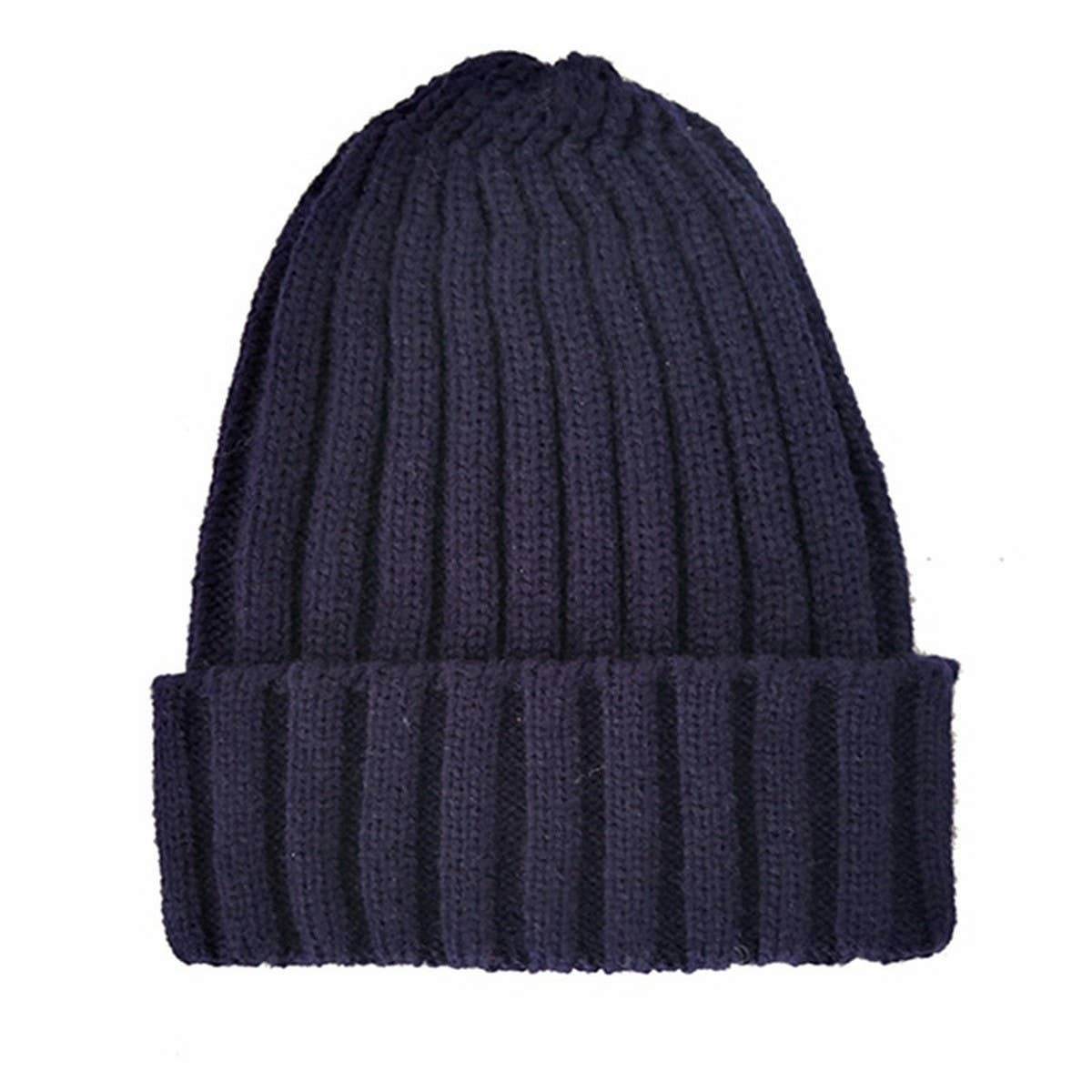 Cwah04351_Kids Solid Color Knit Beanie Hat Winter