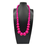 COLORFUL WOODEN LARGE ROUND BEAD LONG NECKLACE_CWMM4562