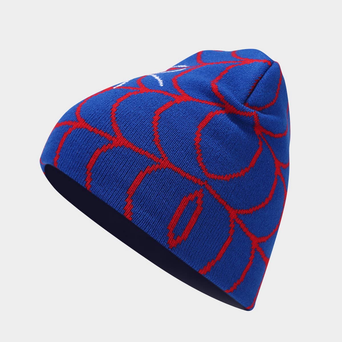 OUTDOOR SPIDER WEB JACQUARD KNITTED HAT_CWAH1599